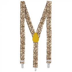 Kšandy (šle) flitrové zlaté pružné